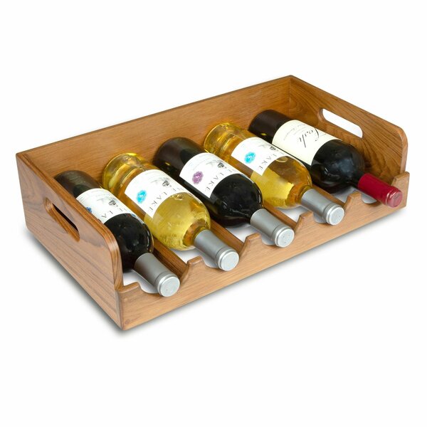 Whitecap Teak Five Bottle Stackable Wine Caddy 60239